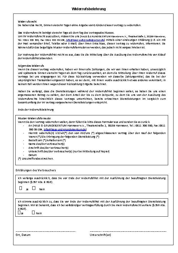 Widerrufsbelehrung herunterladen Widerrufsbelehrung herunterladen